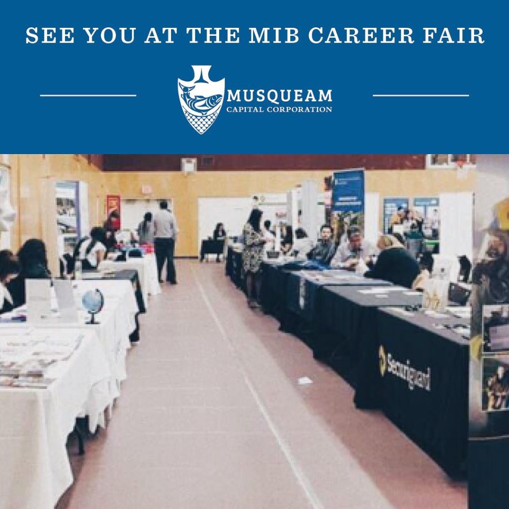Visit us tomorrow at the Annual Musqueam Career Fair, hosted by @musqueam_employ