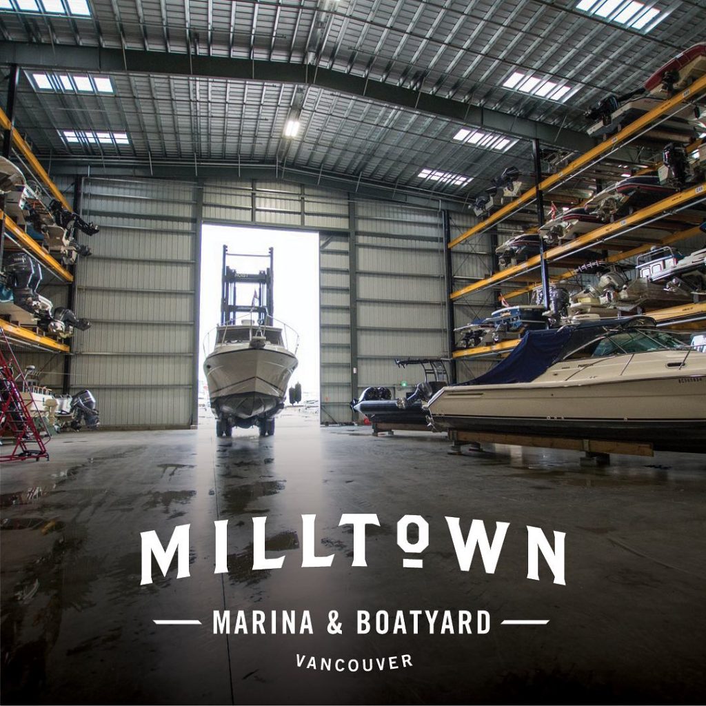 The boats in drystack storage at @milltown_marina are gradually making their way