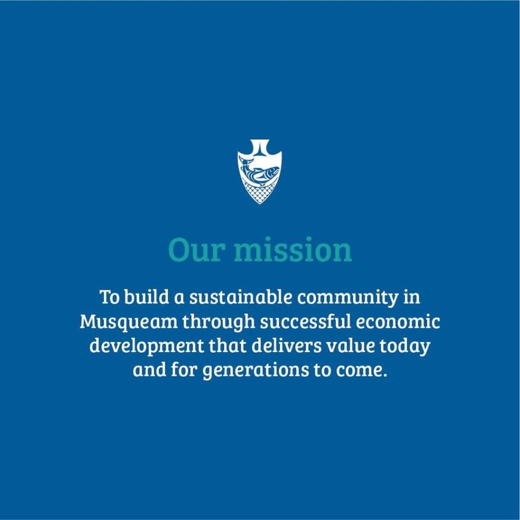 Our mission at MCC is to build a sustainable community in Musqueam through succe