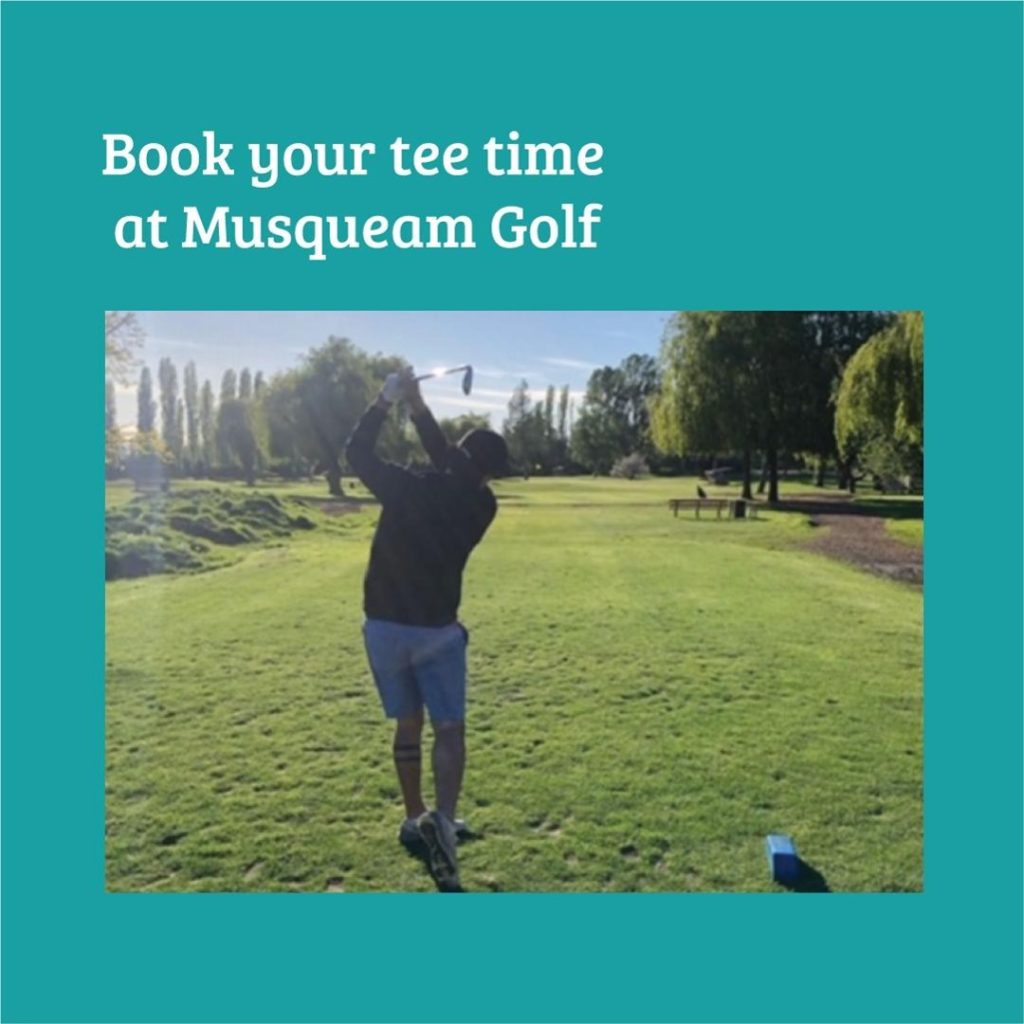 Take advantage of this beautiful weather and practice your swing at @musqueamgol