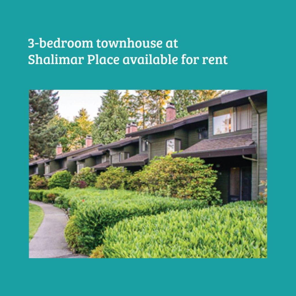 Shalimar Place has a 3-bedroom townhouse available for rent.

The property is in