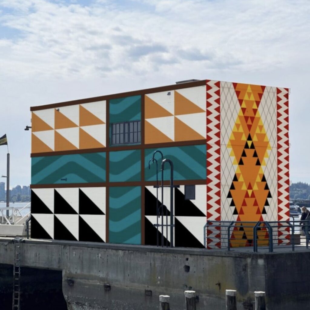 Community Update: During the Vancouver Mural Festival, Blanketing the City V was unveiled as the latest work in the public art mural series and Reconciliation process designed by renowned xʷməθkʷəy̓əm (Musqueam) weaver and graphic designer, Debra Sparrow in collaboration with VMF, producers of Vancouver Mural Festival and VMF Winter Arts.Blanketing The City is a public art series and Reconciliation process designed by acclaimed xʷməθkʷəy̓əm (Musqueam) Weaver and Graphic Designer Debra Sparrow in collaboration with VMF. Started in 2018, the series boldly affirms the resurgence and importance of Coast Salish weaving on these lands and directly combats the ongoing systemic suppression of Indigenous visual culture.Click the link for the full article: https://bit.ly/3LaF3P0 #Musqueam #UBCVancouver #UBC #Vancouvercanada #IndigenousArtists #VancouverArt