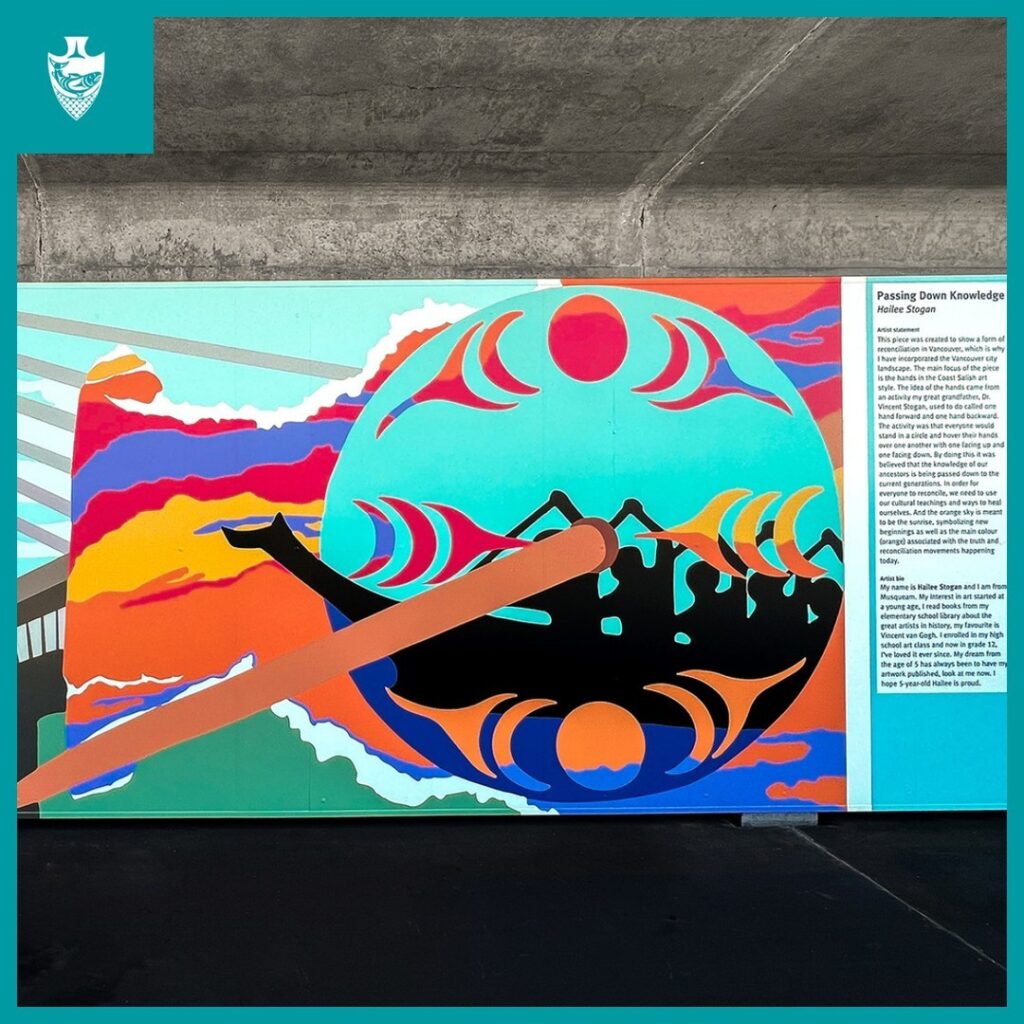 Canada Line Bridge hosts Indigenous murals Three xʷməθkʷəy̓əm artists were selected: Mack Paul, Diamond Point, and Hailee Stogan. Each artist created an original digital mural reflecting the past, present, and future of the region, through the lens of colonialism and reconciliation. #Musqueam#UBCVancouver#UBC#Vancouvercanada