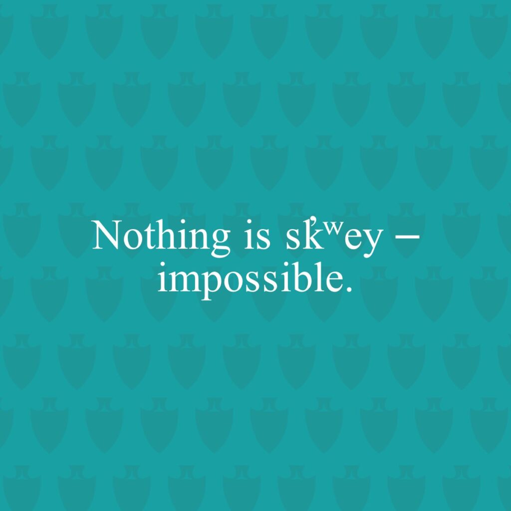 Nothing is sk̓ʷey – impossible.sk̓ʷey is just one of many Musqueam words that you can learn through the Musqueam Teaching Kit, brought to you by the @musqueamband and the @moa_ubc. The website shows select words in the hən̓q̓əmin̓əm̓ alphabet alongside other educational resources for teachers and the general public. Visitors can access stories, community profiles, a historical timeline, and even a video gallery.By learning about the Musqueam language, history, and culture, people can engage with the rich tradition of this xʷməθkʷəy̓əm community. These are also steps to reverse the effects of colonization on First Nations peoples.Check out the MOA website to access these resources.#musqueam #musqueamindianband #indigenouspride #ubc #ubcmoa