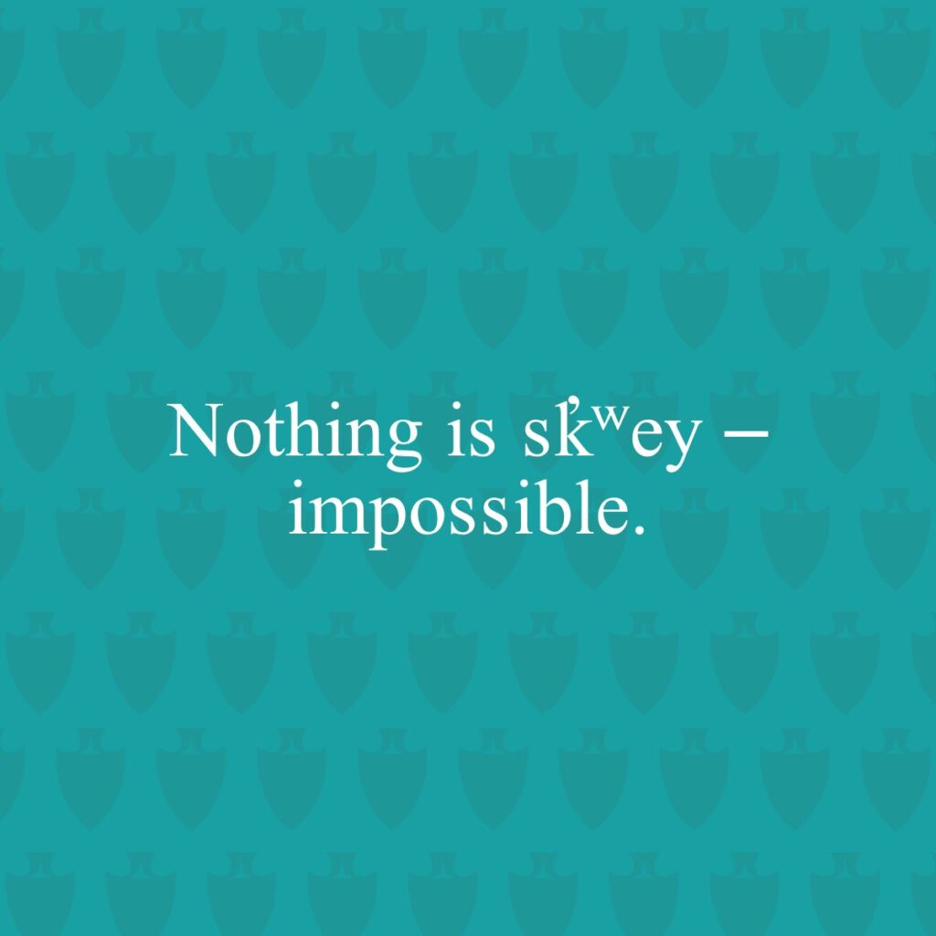 Nothing is sk̓ʷey – impossible.sk̓ʷey is just one of many Musqueam words that you can learn through the Musqueam Teaching Kit, brought to you by the @musqueamband and the @moa_ubc. The website shows select words in the hən̓q̓əmin̓əm̓ alphabet alongside other educational resources for teachers and the general public. Visitors can access stories, community profiles, a historical timeline, and even a video gallery.By learning about the Musqueam language, history, and culture, people can engage with the rich tradition of this xʷməθkʷəy̓əm community. These are also steps to reverse the effects of colonization on First Nations peoples.Check out the MOA website to access these resources.#musqueam #musqueamindianband #indigenouspride #ubc #ubcmoa
