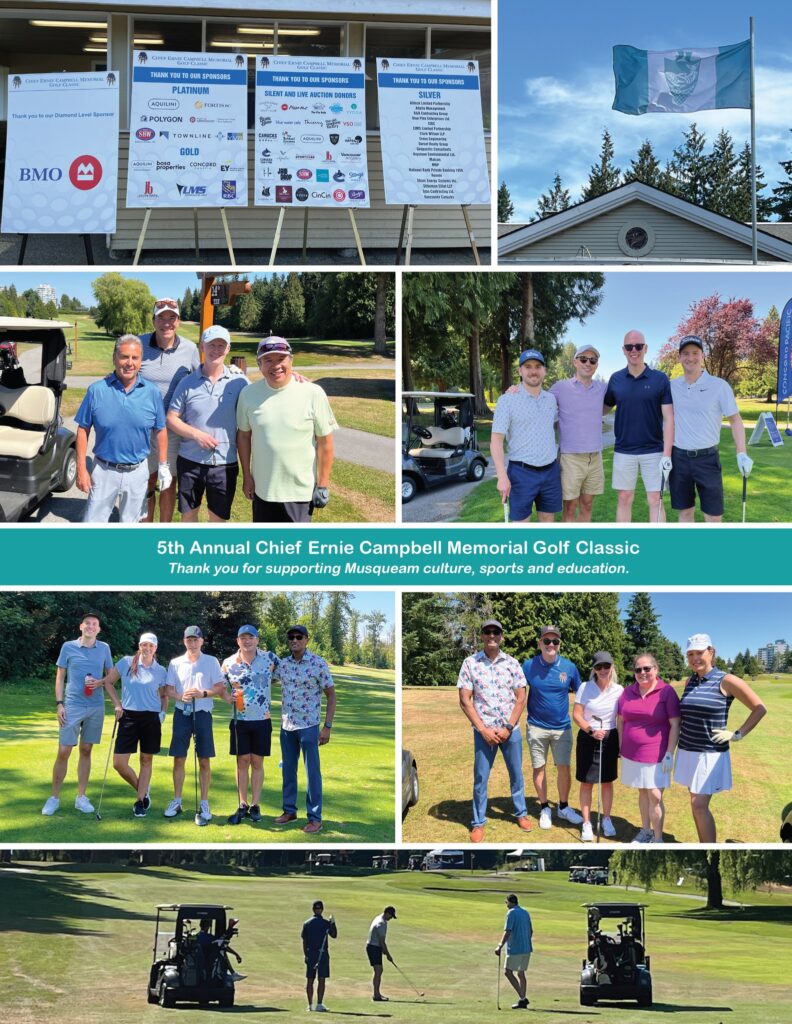 What a great day for the Chief Ernie Campbell Memorial Golf Classic at @universitygolf ️ Thank you to all the sponsors and donors for supporting Musqueam culture, sports and education.